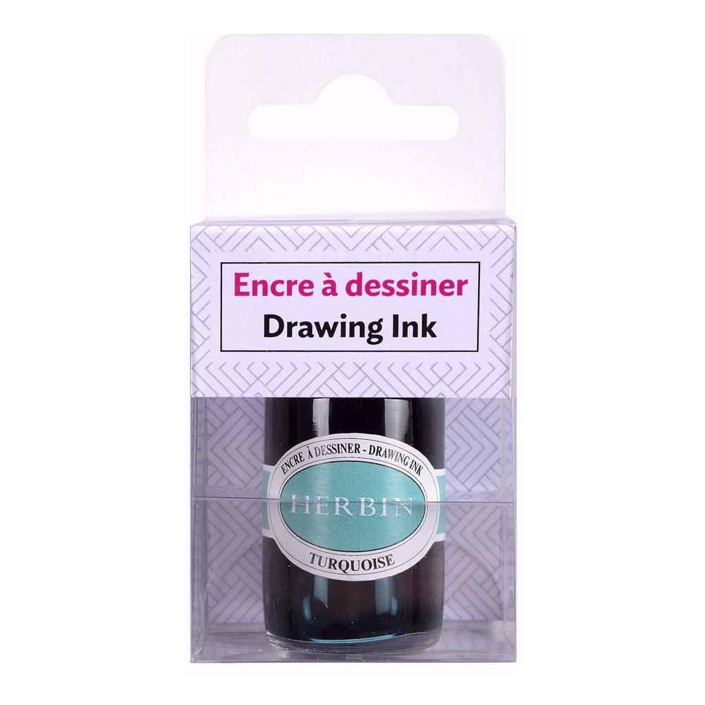 Herbin Drawing Ink Bottle (Turquoise - 15ML) 12633T