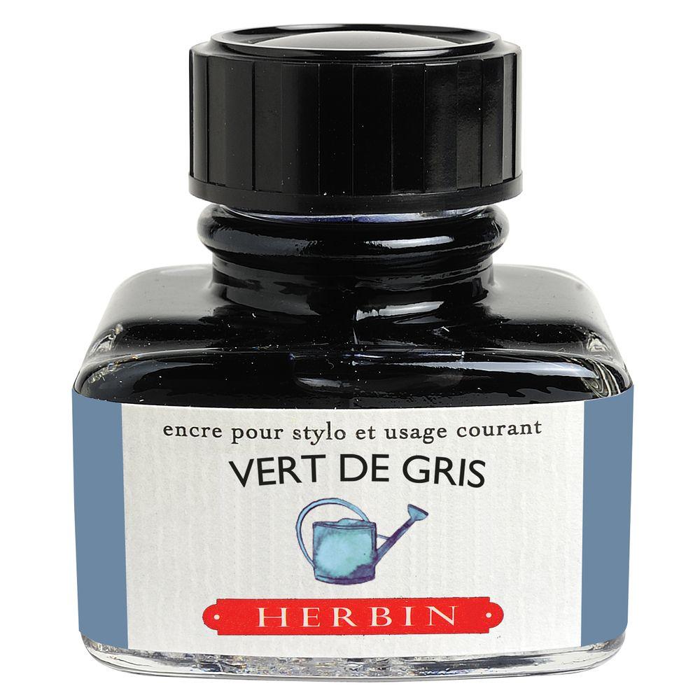 Herbin "D" Ink Bottle (Vert de Gris - 30ML) 13007T