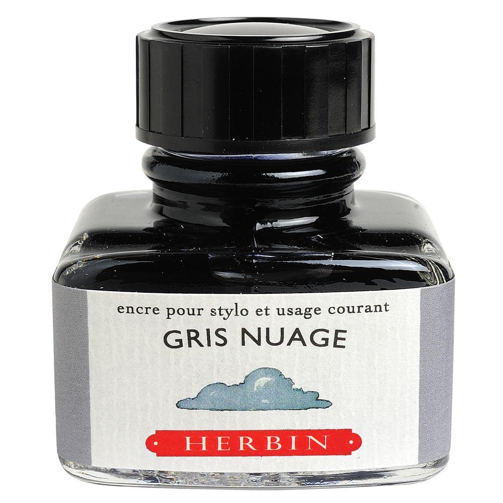 Herbin "D" Ink Bottle (Gris Nuage - 30ML) 13008T