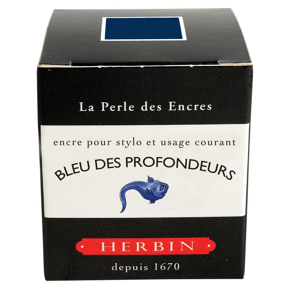 Herbin "D" Ink Bottle (Bleu des Profondeurs - 30ML) 13018T