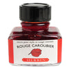 Herbin "D" Ink Bottle (Rouge Caroubier - 30ML) 13022T