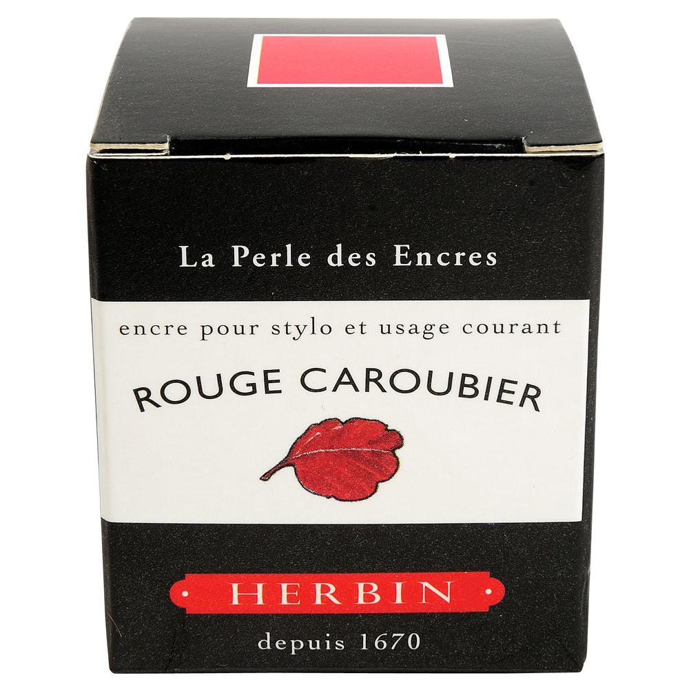 Herbin "D" Ink Bottle (Rouge Caroubier - 30ML) 13022T