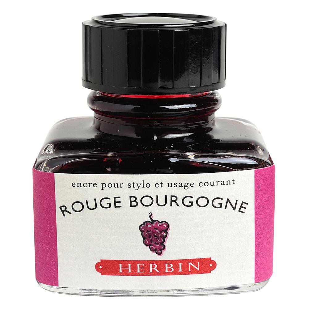 Herbin "D" Ink Bottle (Rouge Bourgogne - 30ML) 13028T