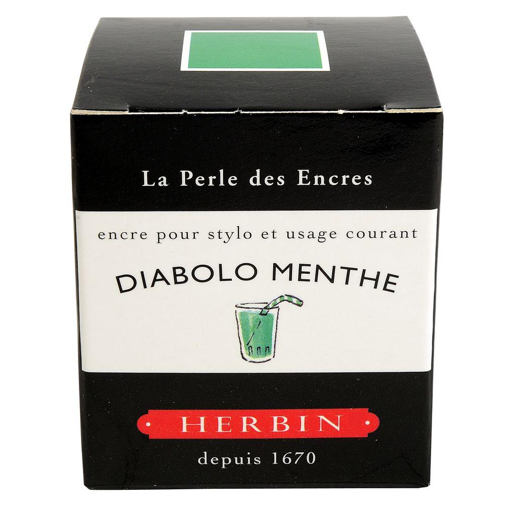 Herbin "D" Ink Bottle (Diabolo Menthe - 30ML) 13033T