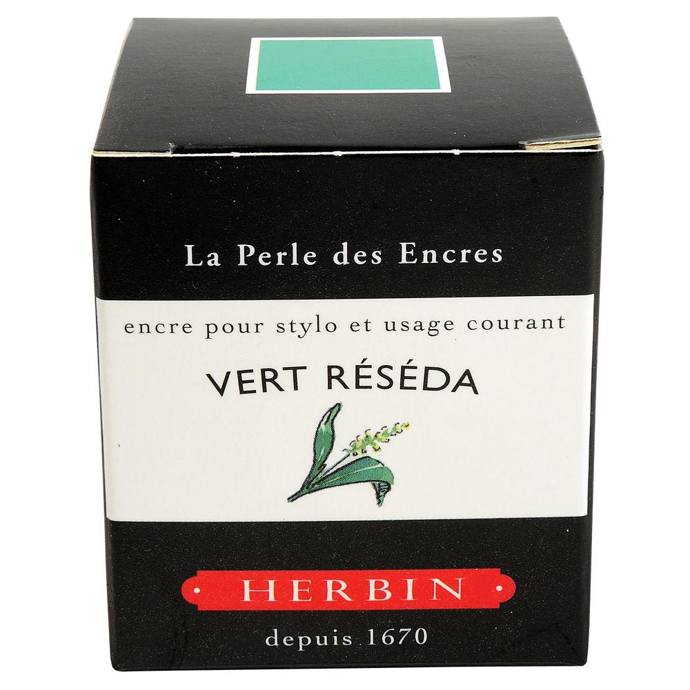 Herbin "D" Ink Bottle (Vert Reseda - 30ML) 13038T