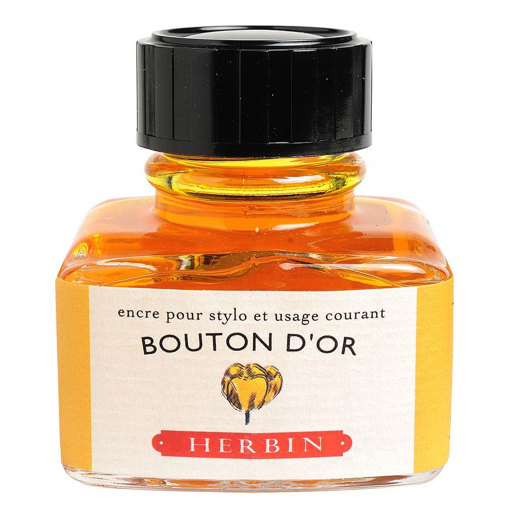 Herbin "D" Ink Bottle (Bouton D'Or - 30ML) 13053T