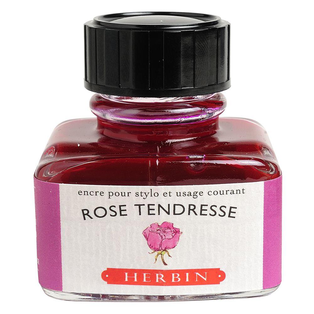 Herbin "D" Ink Bottle (Rose Tendresse - 30ML) 13061T