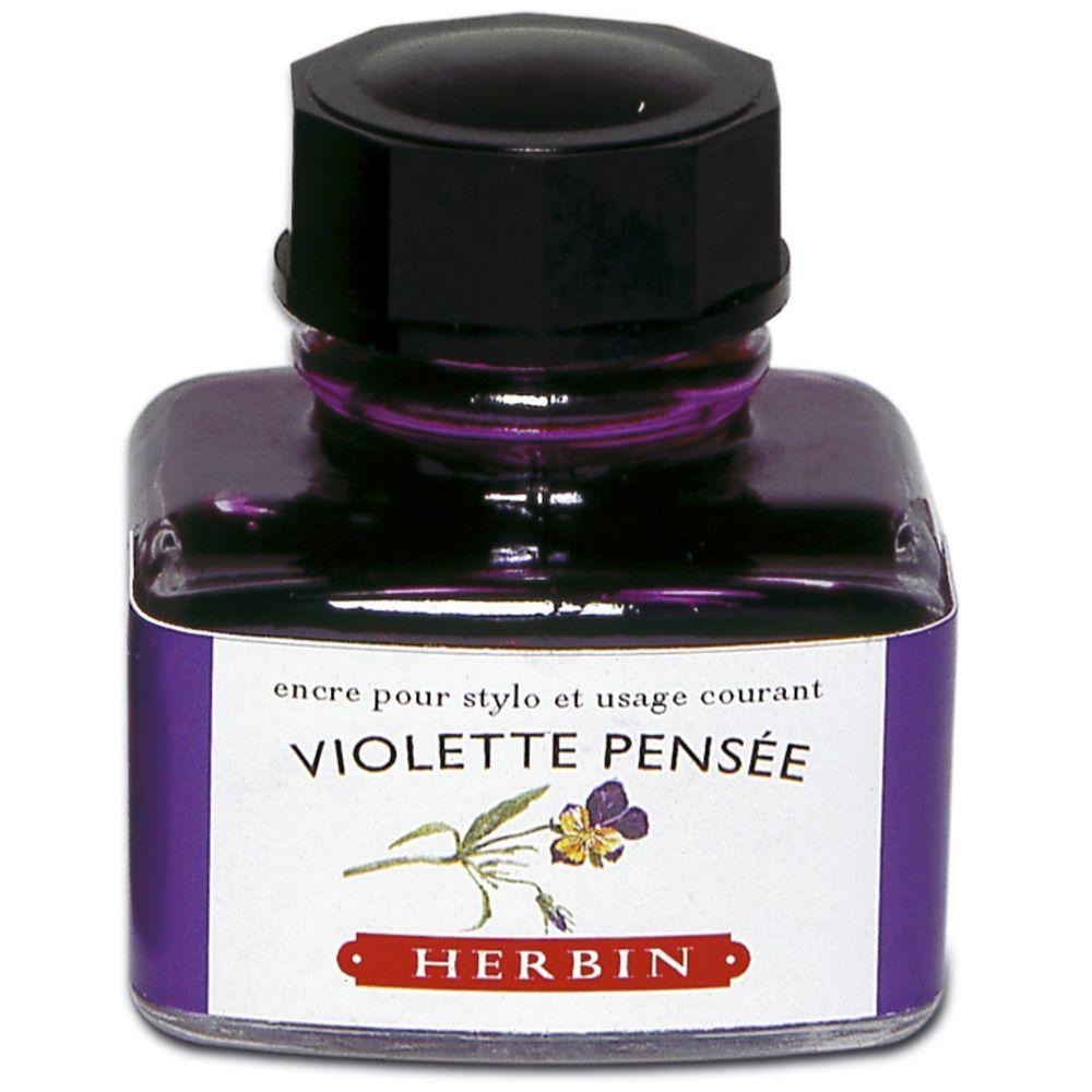 Herbin "D" Ink Bottle (Violette Pensee - 30ML) 13077T