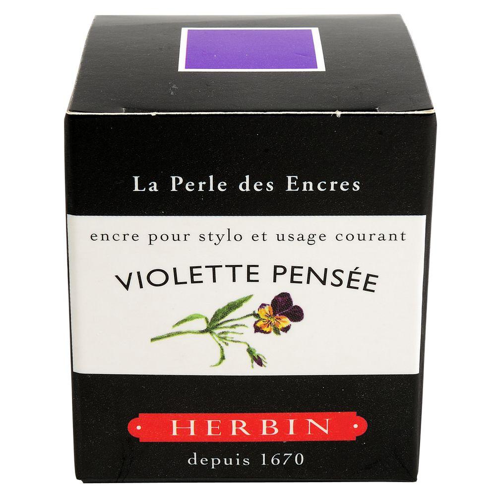 Herbin "D" Ink Bottle (Violette Pensee - 30ML) 13077T