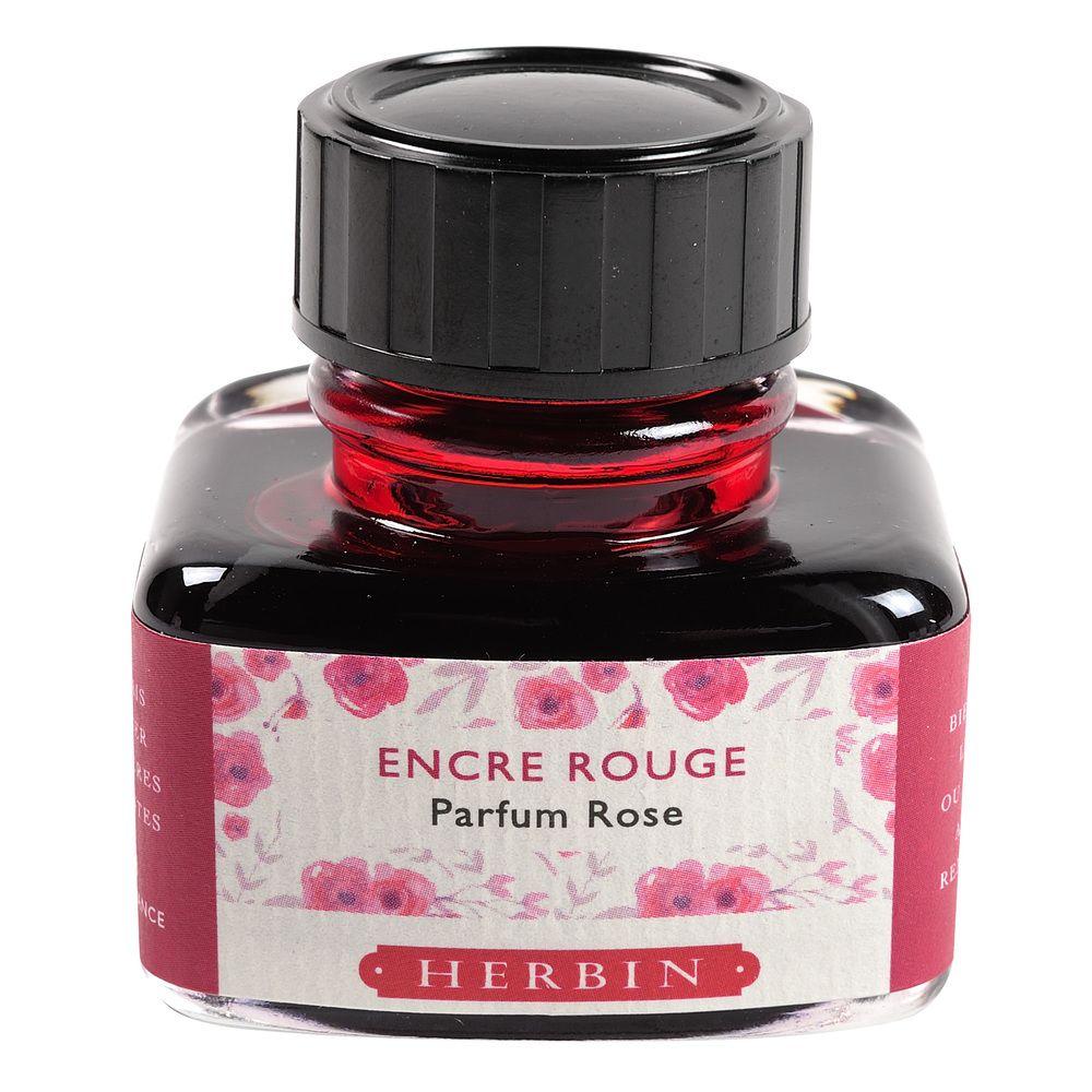 Herbin Perfumed Ink Bottle (Red/Rose - 30ML) 13768T