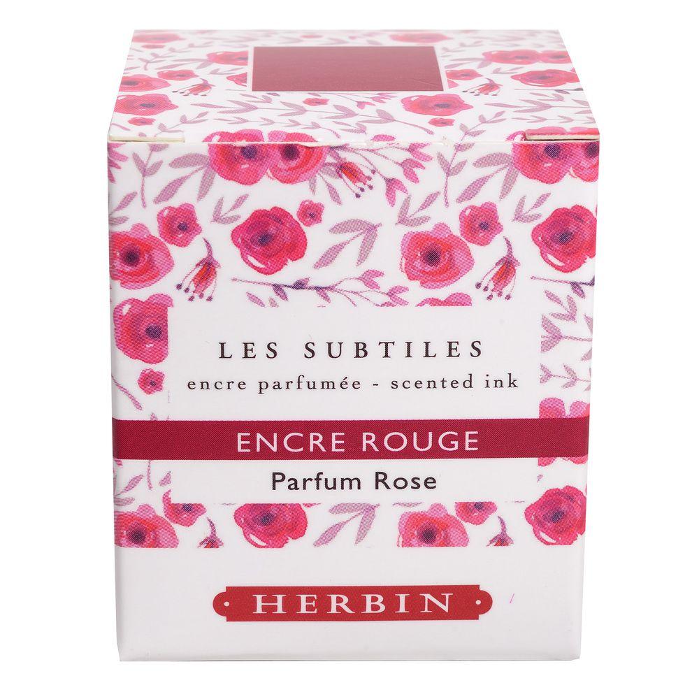 Herbin Perfumed Ink Bottle (Red/Rose - 30ML) 13768T