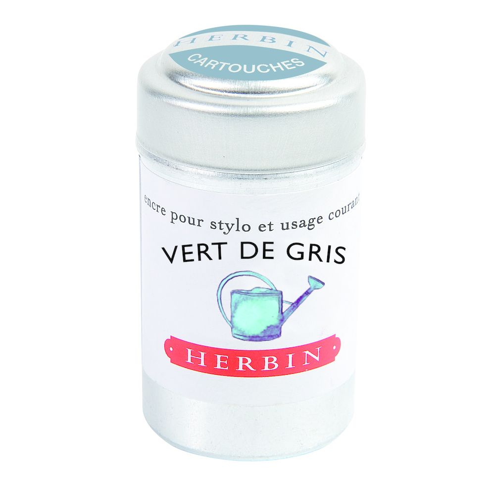 Herbin Ink Cartridge (Vert de Gris - Pack of 6) 20107T
