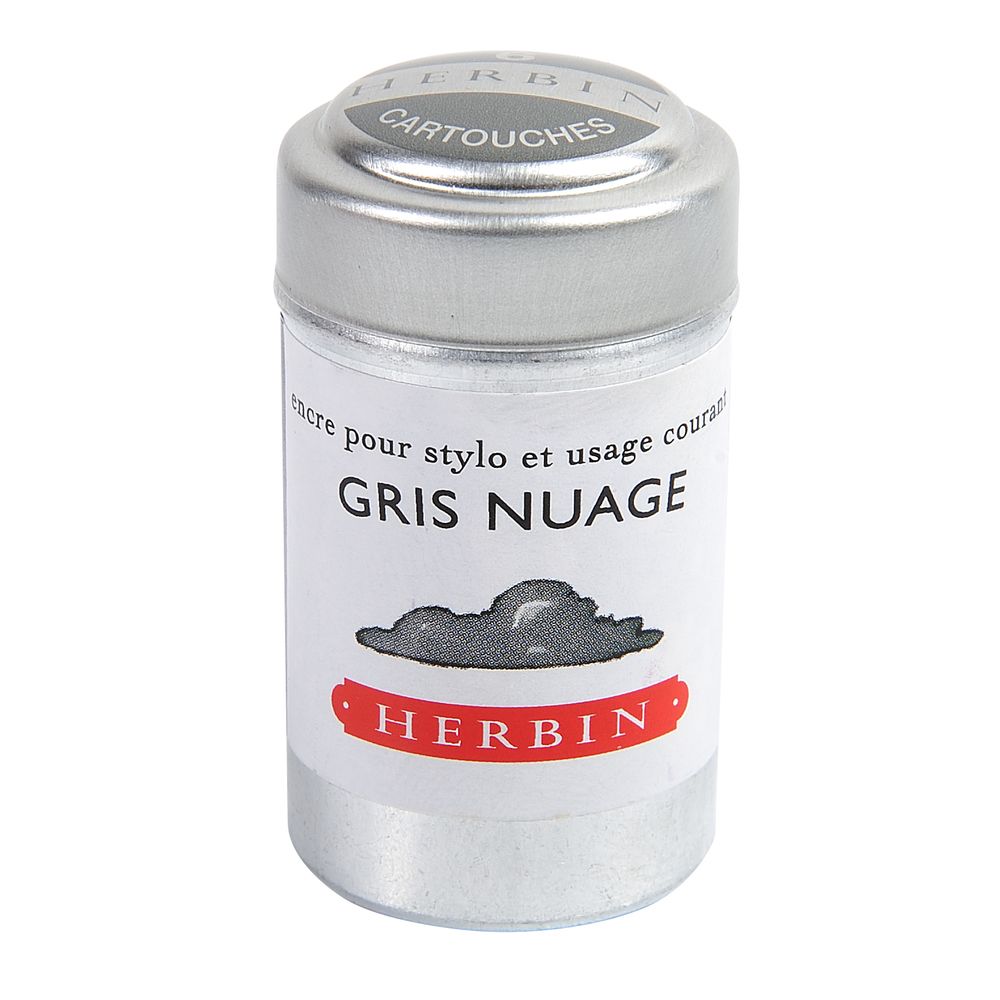 Herbin Ink Cartridge (Gris Nuage - Pack of 6) 20108T