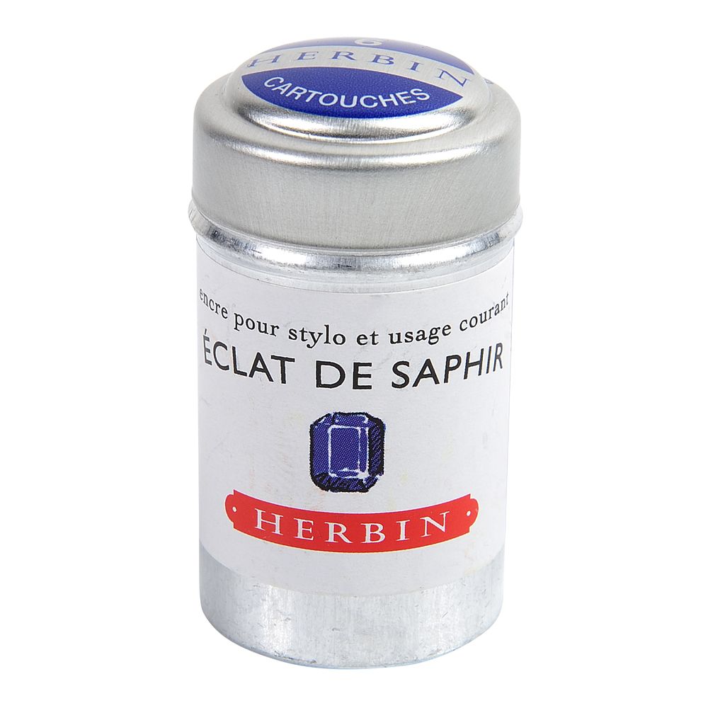 Herbin Ink Cartridge (Eclat de Saphir - Pack of 6) 20116T