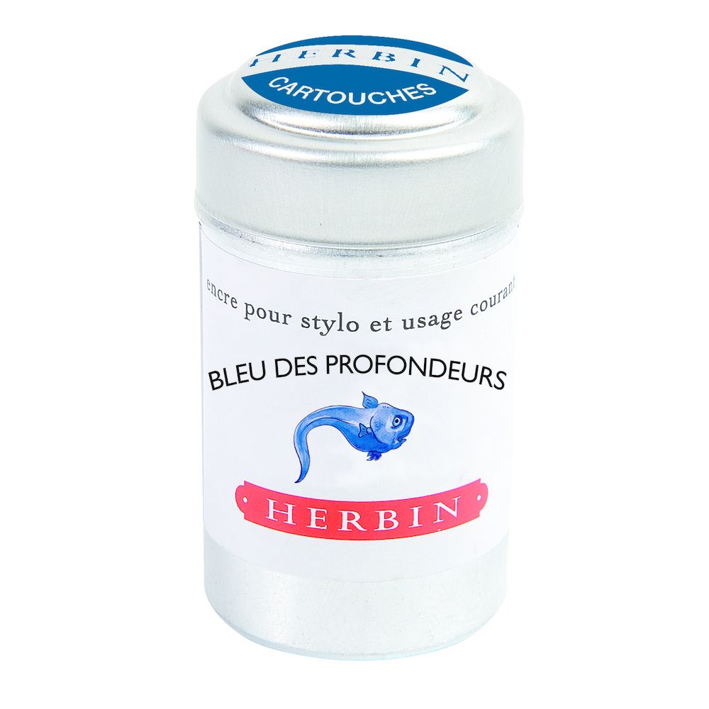 Herbin Ink Cartridge (Bleu des Profondeurs Pack of 6) 20118T