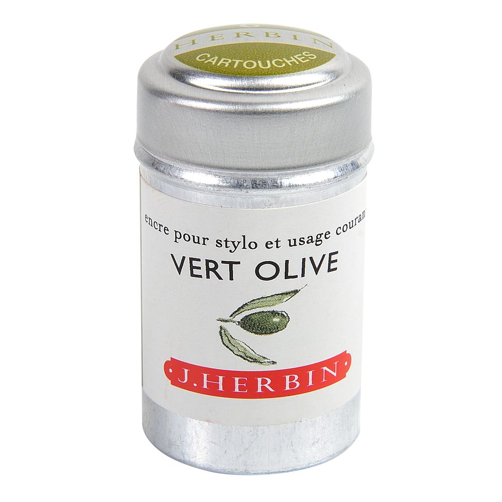 Herbin Ink Cartridge (Vert Olive - Pack of 6) 20136T
