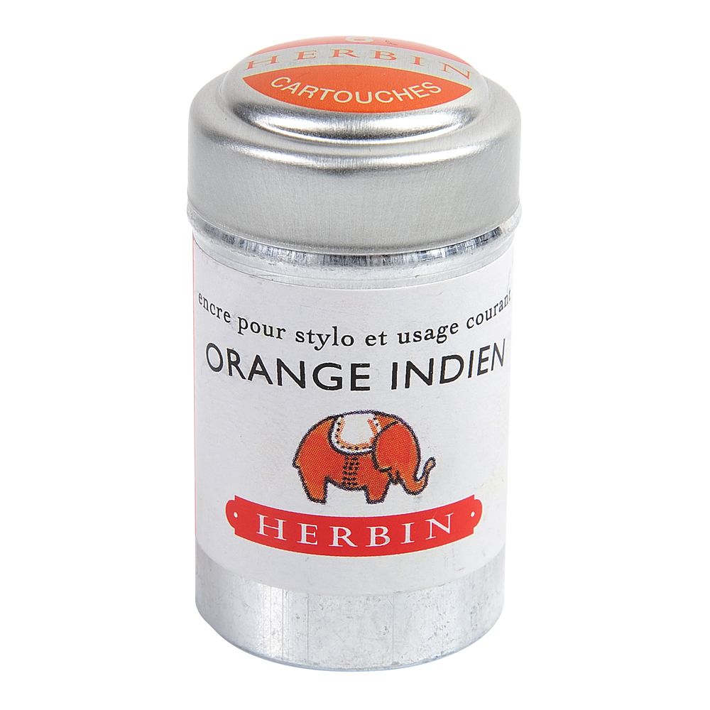 Herbin Ink Cartridge (Orange Indien - Pack of 6) 20157T