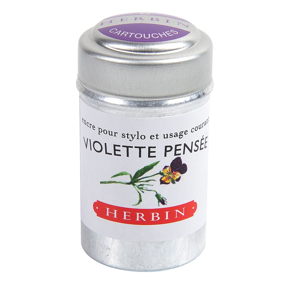 Herbin Ink Cartridge (Violette Pensee - Pack of 6) 20177T