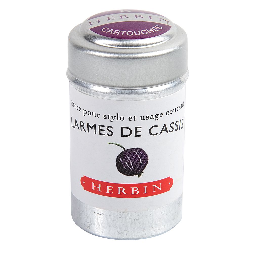 Herbin Ink Cartridge (Larmes de Cassis - Pack of 6) 20178T
