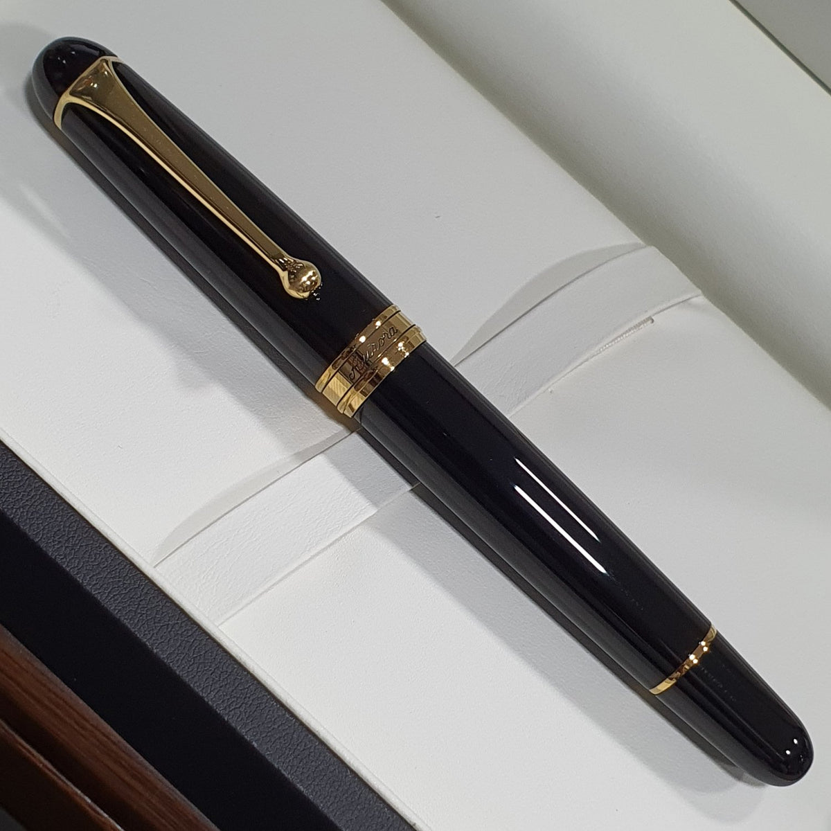 Aurora 88 Black 14K Gold GT Fountain Pen 800 designed by Marcello Nizzoli