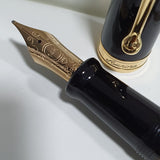 Aurora 88 Black 14K Gold GT Fountain Pen 800 designed by Marcello Nizzoli