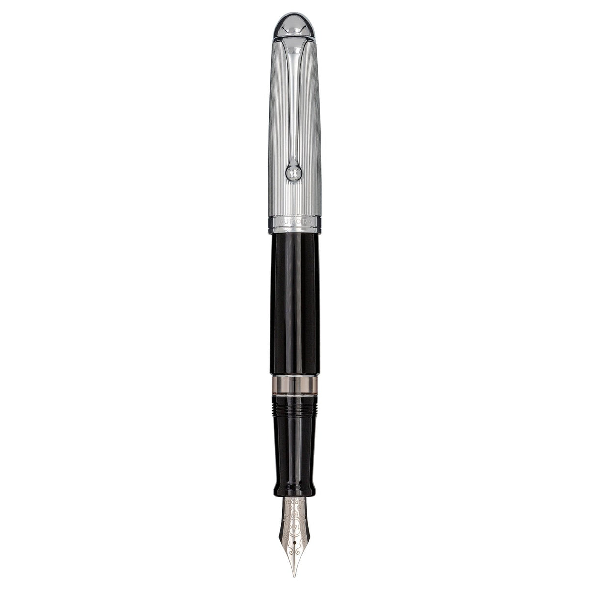 Aurora 88 Chrome/Black 14K Gold CT Fountain Pen
