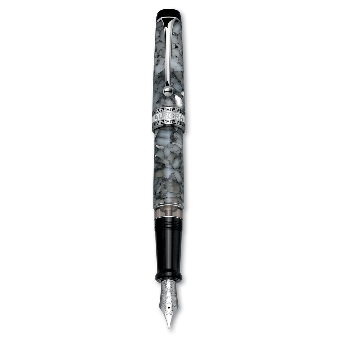 Aurora Optima Black Pearl 14K Gold CT Fountain Pen