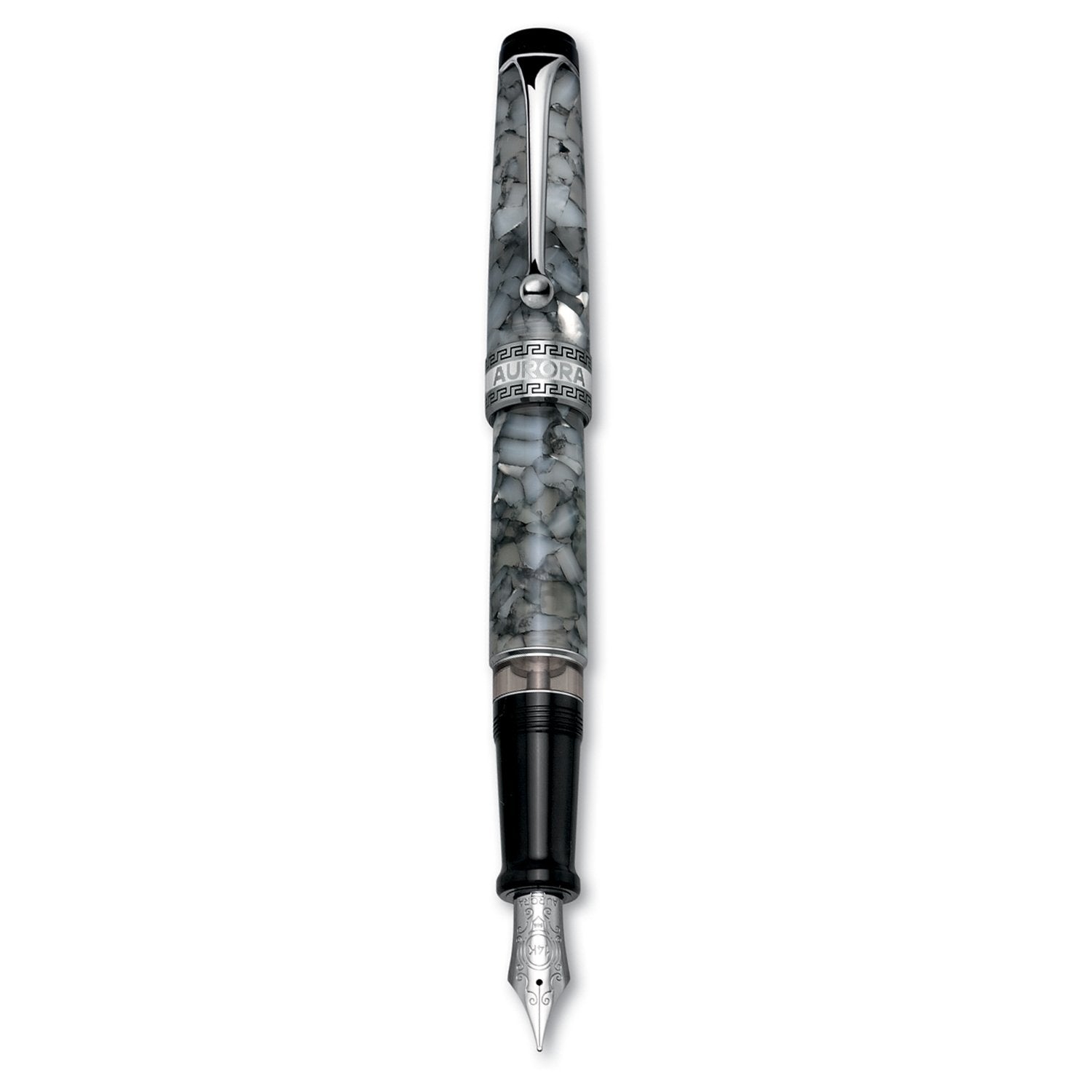 Aurora Optima Black Pearl 14K Gold CT Fountain Pen