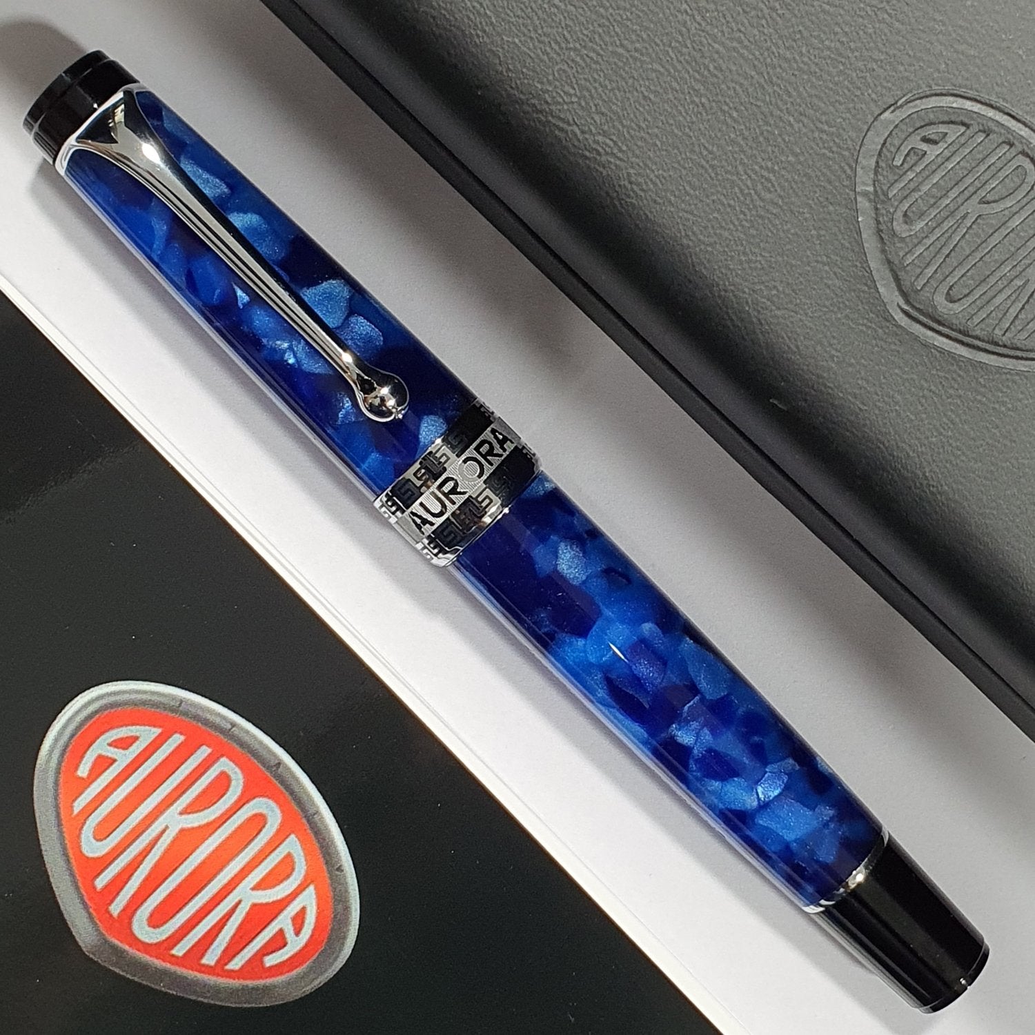 Aurora Optima Blue 14K Gold CT Fountain Pen