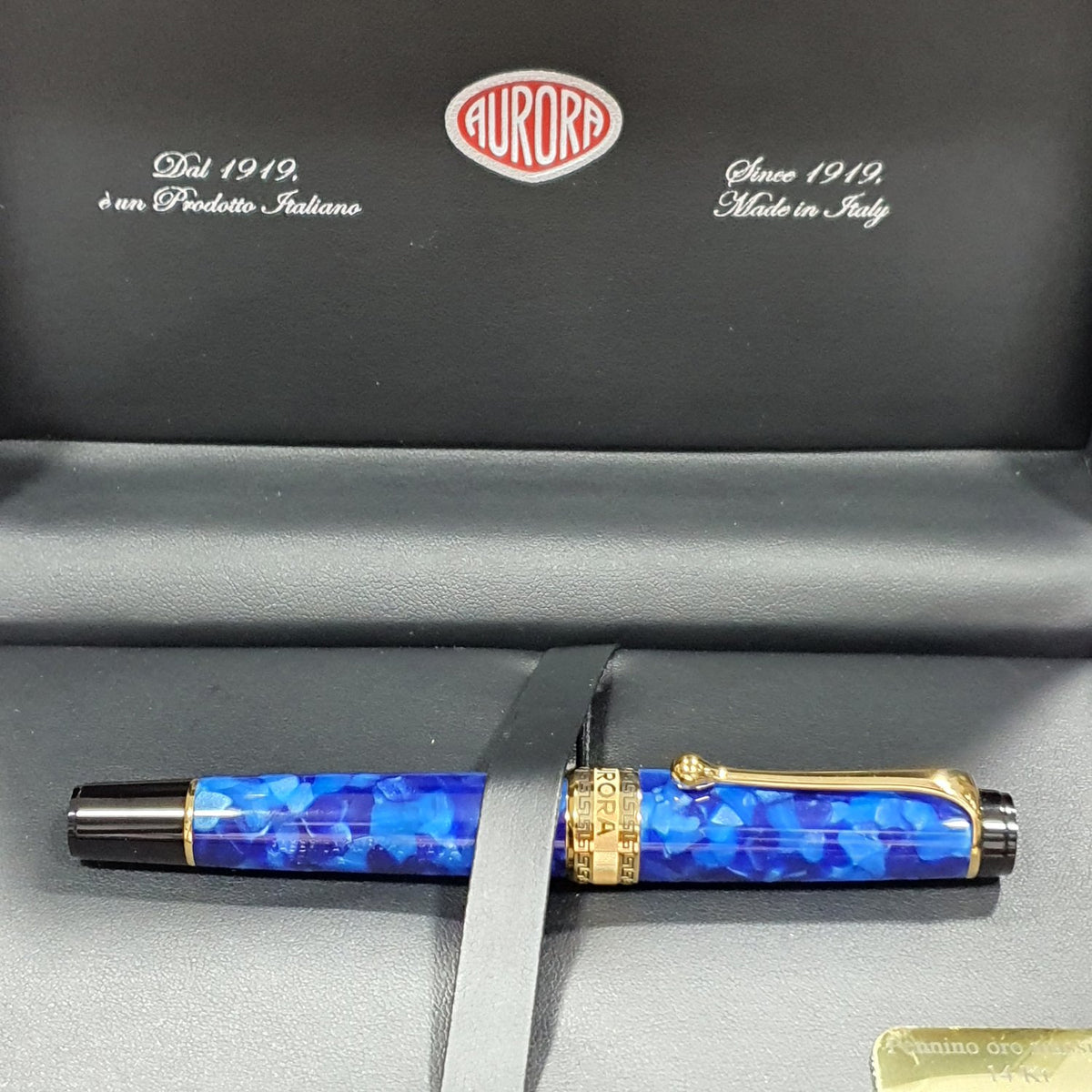 Aurora Optima Cobalt Blue 14K Gold GT Fountain Pen