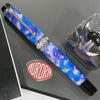 Aurora Optima Caleidoscopio Luce Blu CT Fountain Pen 996-CKB (Limited Edition) having marbled finish