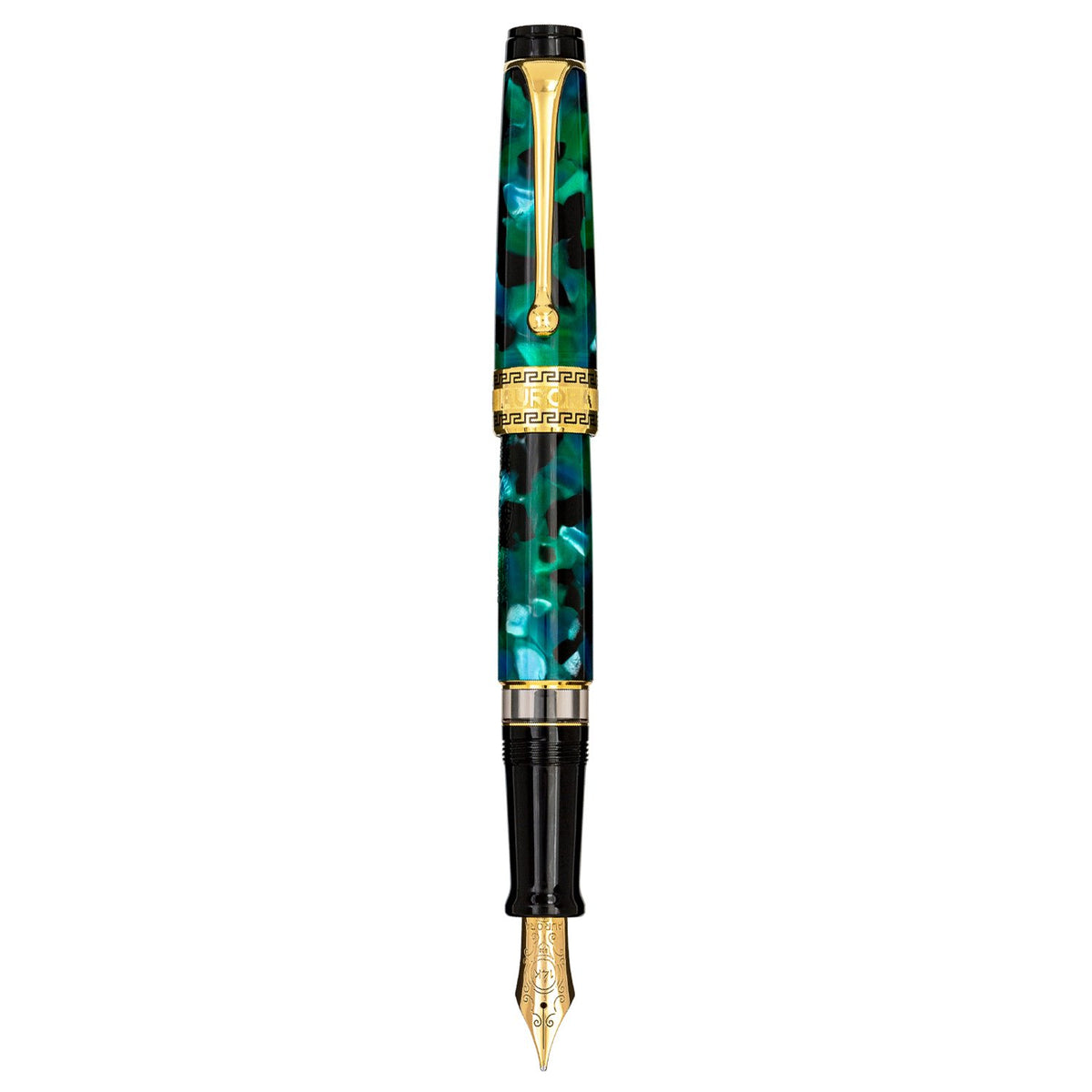 Aurora Optima Emerald Green 14K Gold GT Fountain Pen