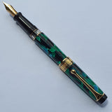 Aurora Optima Emerald Green 14K Gold GT Fountain Pen