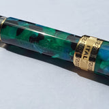 Aurora Optima Emerald Green 14K Gold GT Fountain Pen