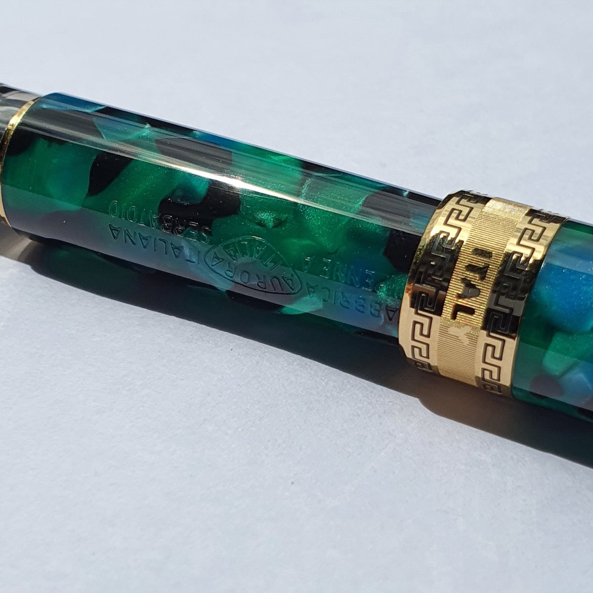Aurora Optima Emerald Green 14K Gold GT Fountain Pen