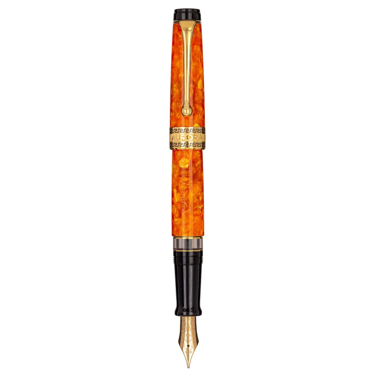 Aurora Optima Orange 14K Gold GT Fountain Pen
