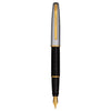 Aurora Style Guilloche Chrome/Black GT Fountain Pen E14-C