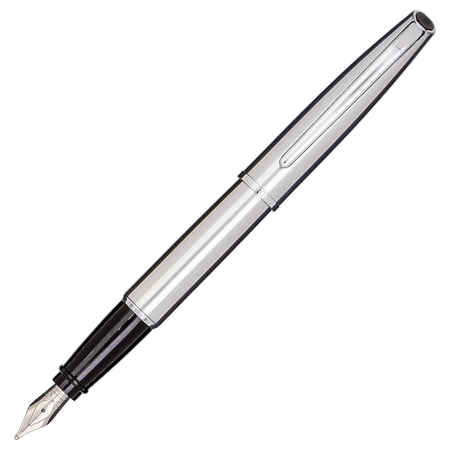 Aurora Style Metal Chrome CT Fountain Pen E11