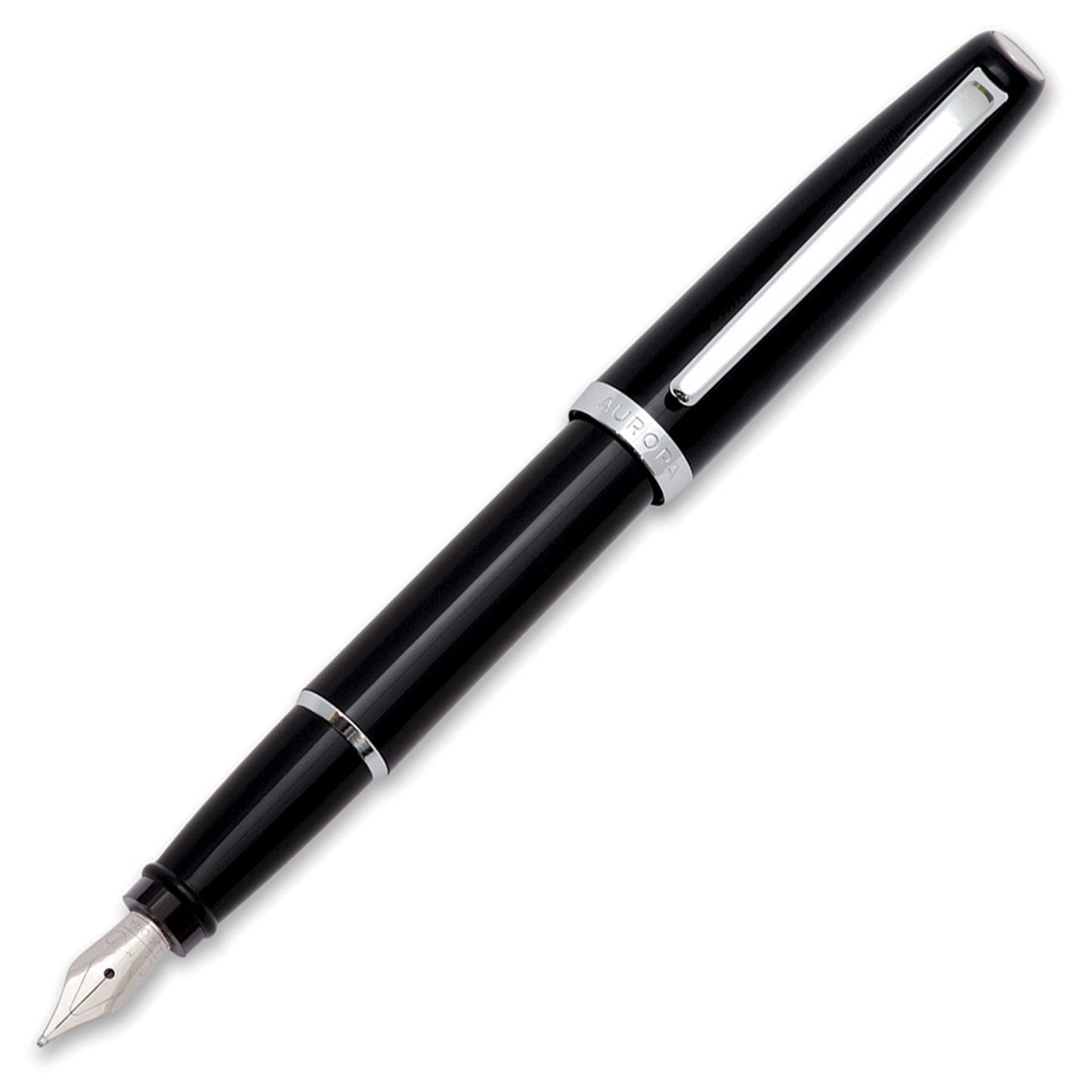 Aurora Style Resin Black Pepper CT Fountain Pen E12-N