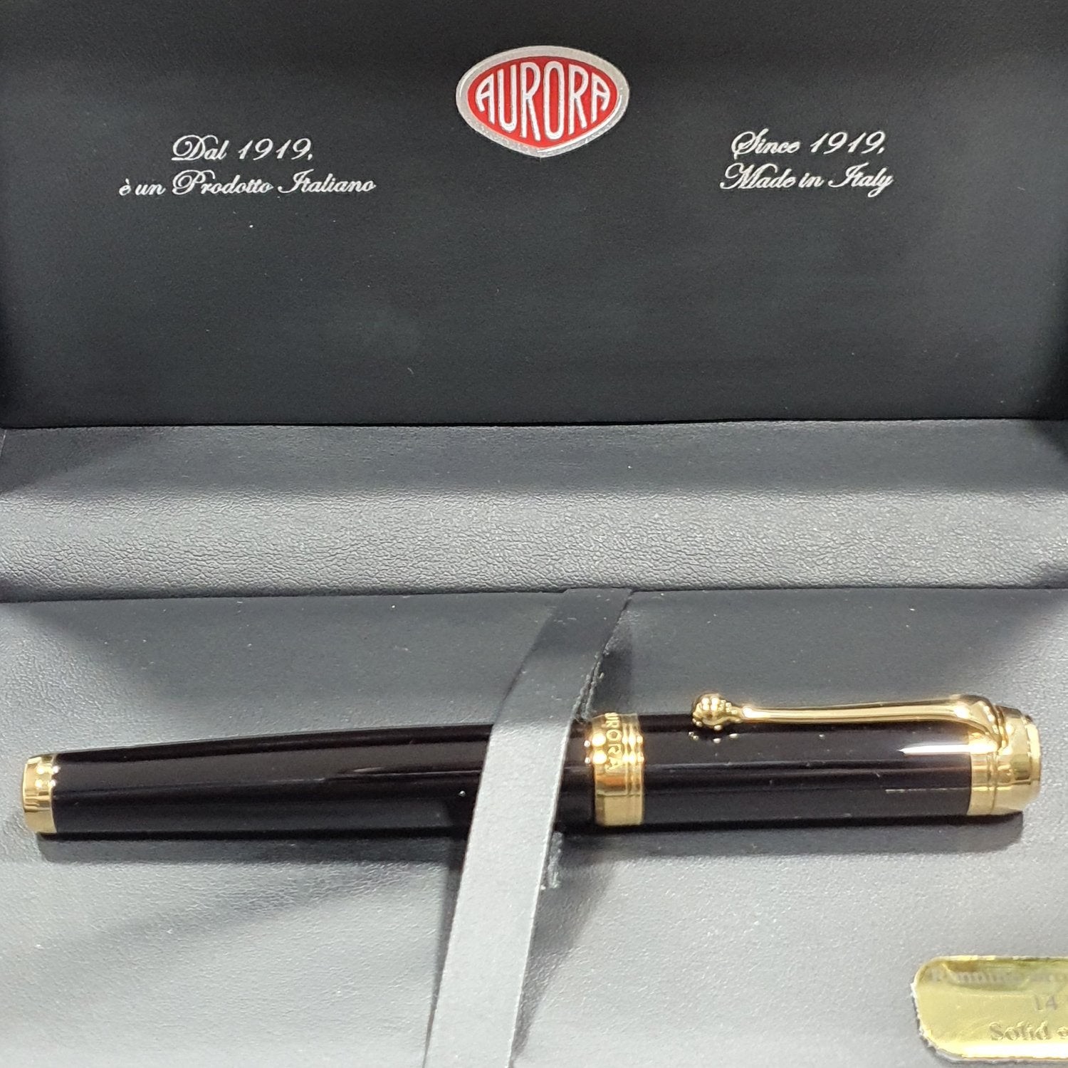 Aurora Talentum Black 14K Gold GT Fountain Pen