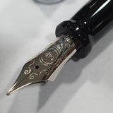 Aurora Talentum Chrome/Black 14K Gold CT Fountain Pen