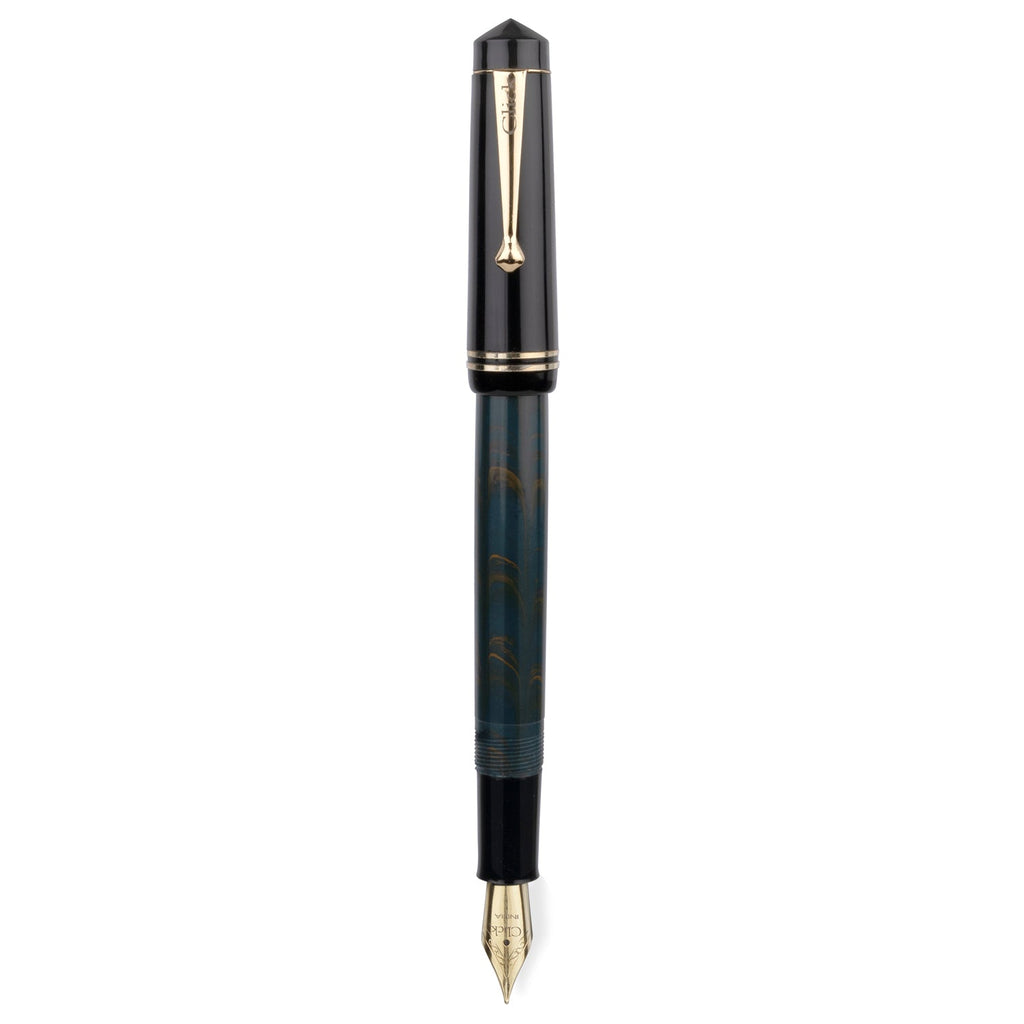Click Aristocrat Ebonite Brown/Teal Blue Fountain Pen CLK1300HEBRT