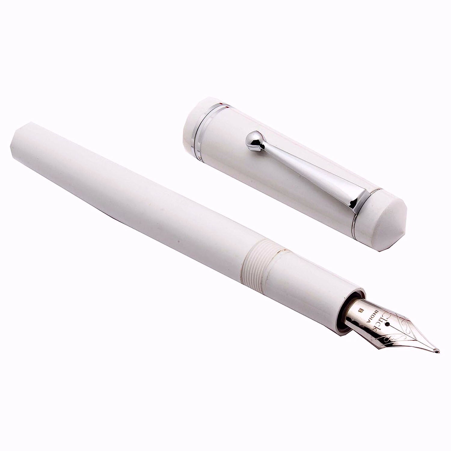 Click Aristocrat White CT Fountain Pen (EF) CLK1300W-EF