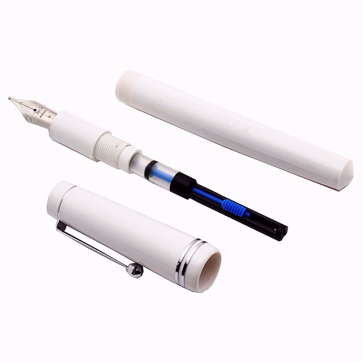 Click Aristocrat White CT Fountain Pen (EF) CLK1300W-EF