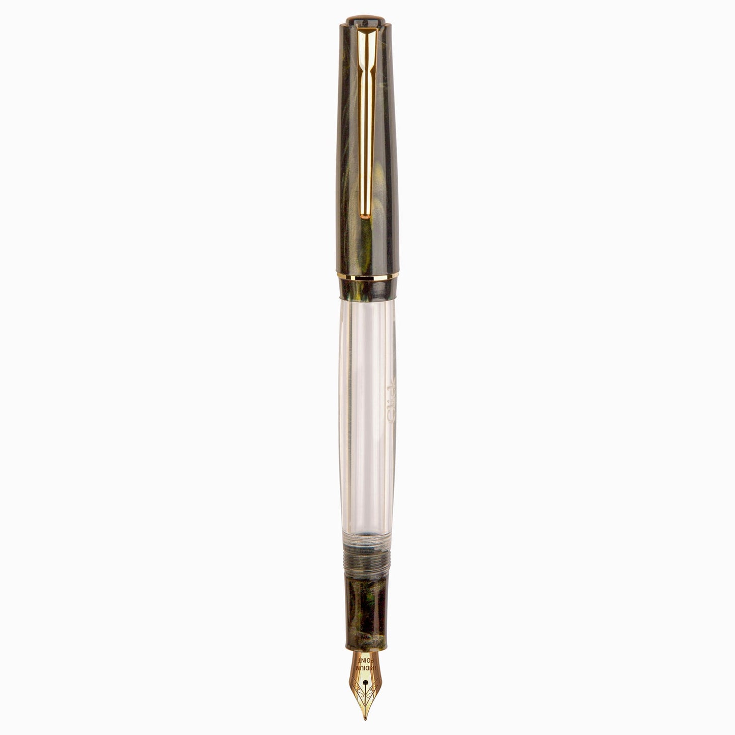 Click Black Bird HT Black Marble GT Fountain Pen CLK1300140BKM