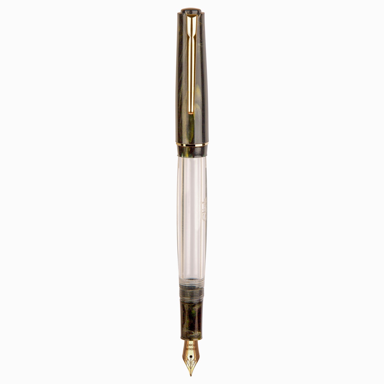 Click Black Bird HT Black Marble GT Fountain Pen CLK1300140BKM
