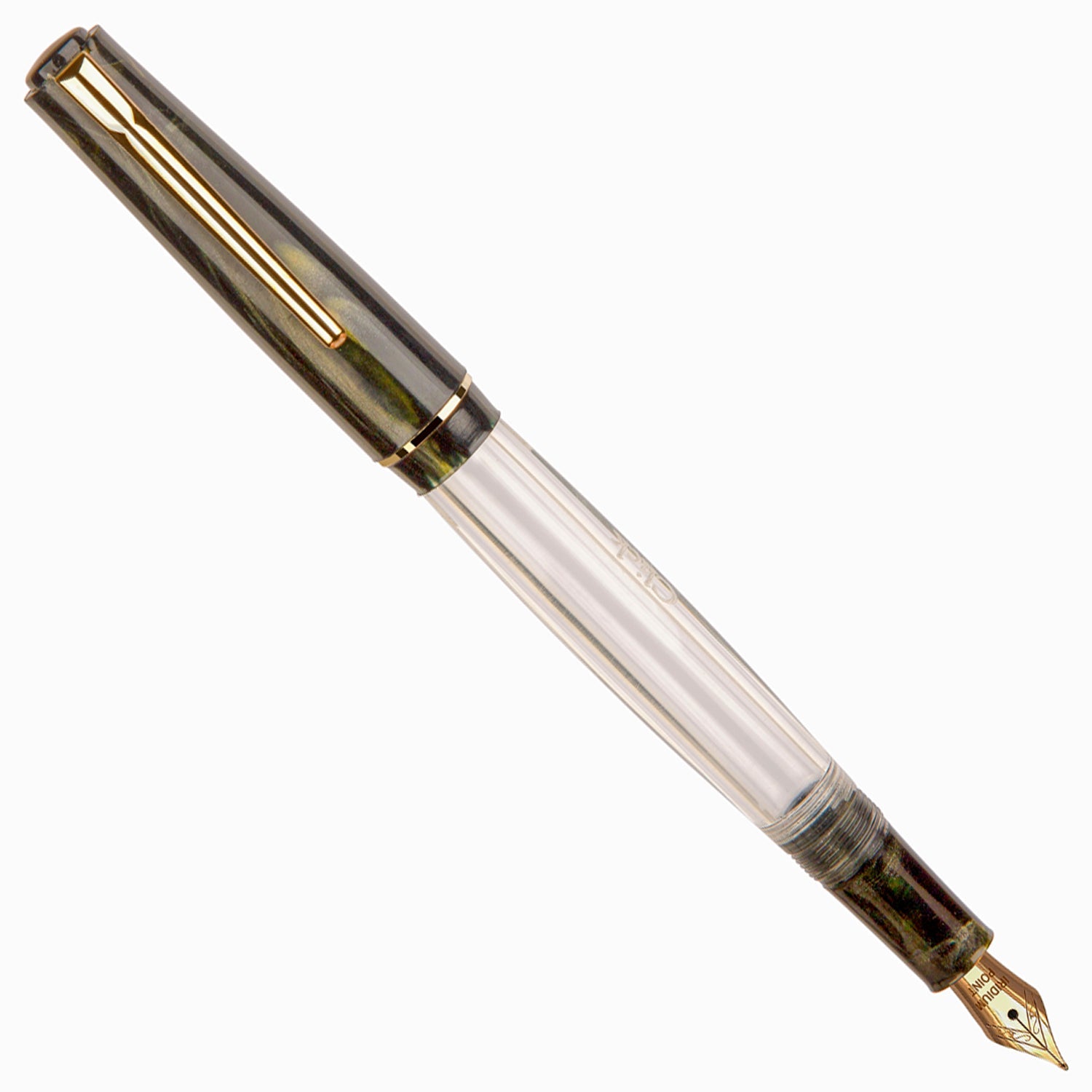 Click Black Bird HT Black Marble GT Fountain Pen CLK1300140BKM