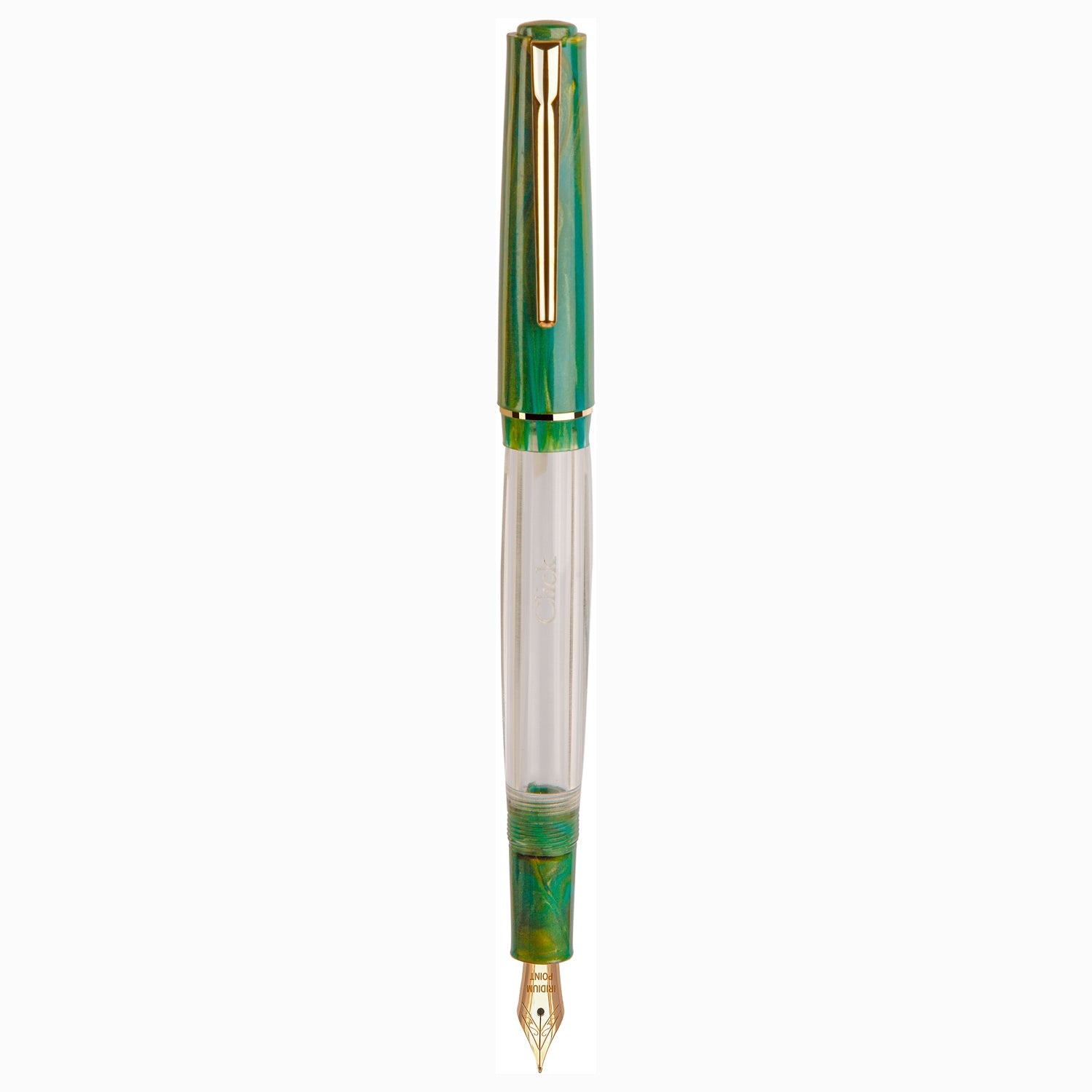 Click Black Bird HT Peacock Blue Marble GT Fountain Pen CLK1300140PBUM