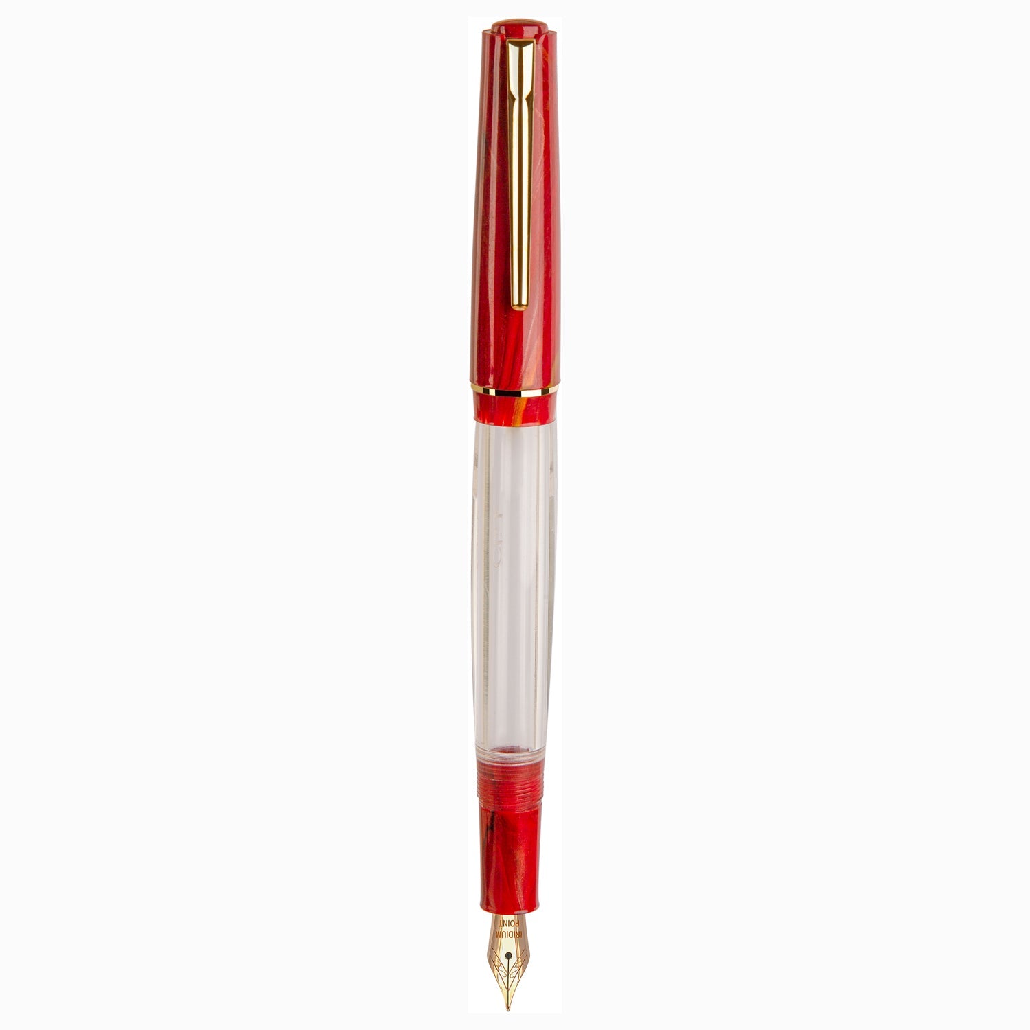 Click Black Bird HT Red Marble GT Fountain Pen CLK1300140RM