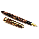 Click Falcon Acrylic Brown GT Fountain Pen CLK130060BR